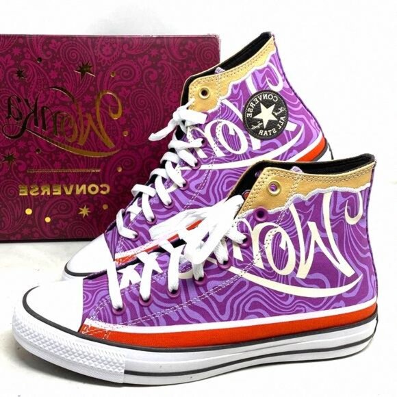 Converse Wonka Ctas High Top Shoes Men's Size Skate A08154C Canvas Purple Pixel - Picture 1 of 11